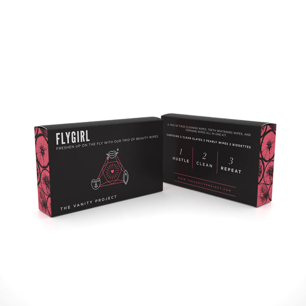 FLY GIRL; a trio of beauty wipes for the discerning traveler